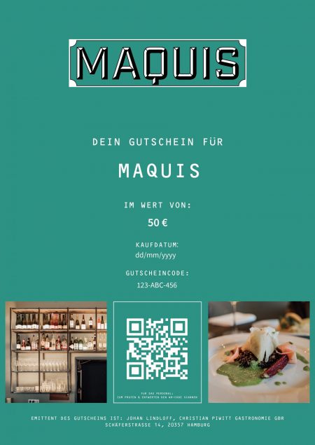 Restaurant-Gutschein für Maquis