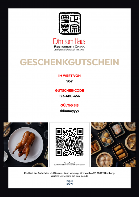 Restaurant-Gutschein für Dim sum Haus Hamburg