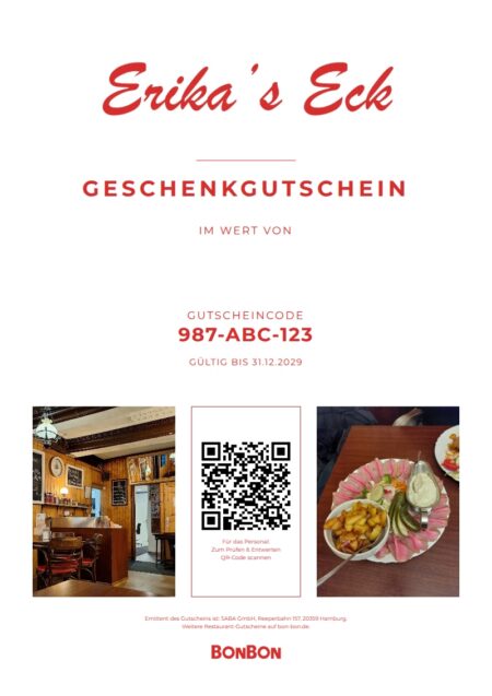 Restaurant-Gutschein für Erikas Eck